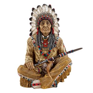 Noble Feathers Native American Figurine