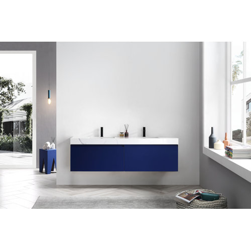 Wrought Studio Zayden 72" Wall Mount Double Bathroom ...