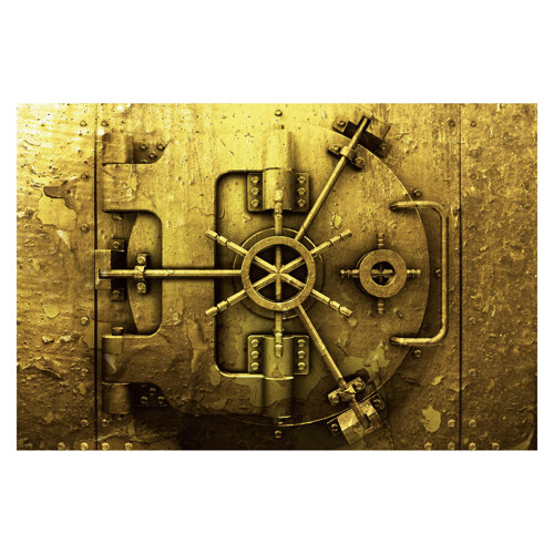 Golden Safe 3.2m x 4.8m Textured Matte Peel & Stick Wall Mural East Urban Home