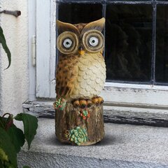 Solar Garden Lights Owl Ornament Animal Bird Outdoor LED Decor Sculpture White