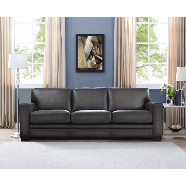 Drakeford Leather Sofa By Brayden Studio