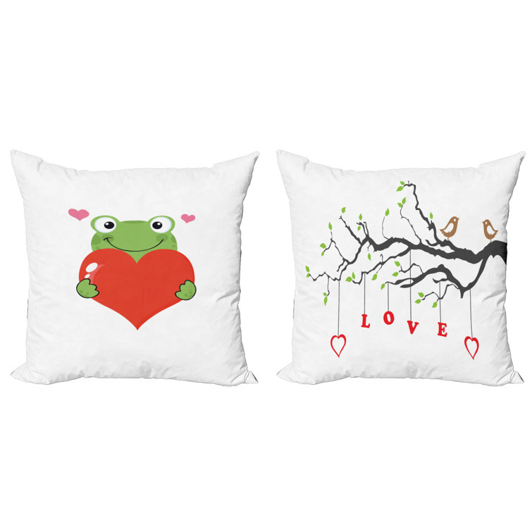 big white square pillows