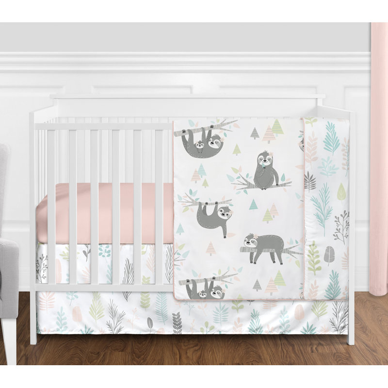 crib bedding grey