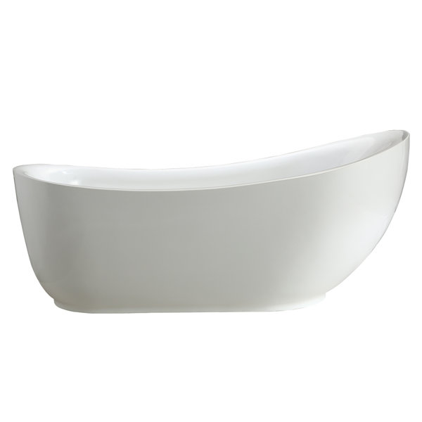 Everlie 71 x 35 Freestanding Soaking Bathtub by Vinnova
