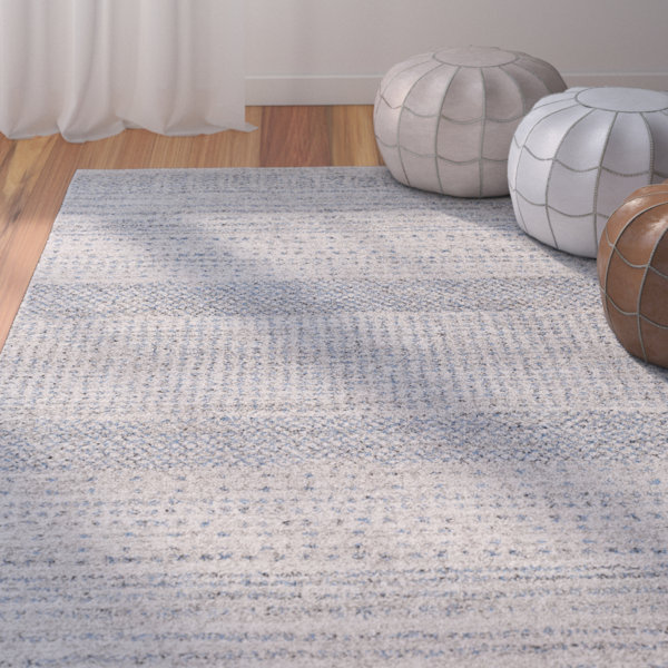 Ponce Medium Gray/Bright Blue Area Rug by Mistana