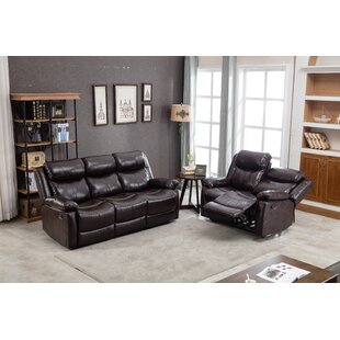 Desin 2 Piece Faux Leather Reclining Living Room Set by Latitude Run®