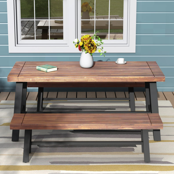 outdoor bench set