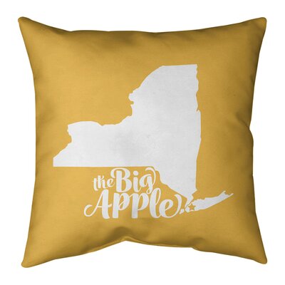 US Cities & States The Big Apple Pillow East Urban Home Size: 26