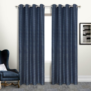 Abe Solid Blackout Tab Top Single Curtain Panel