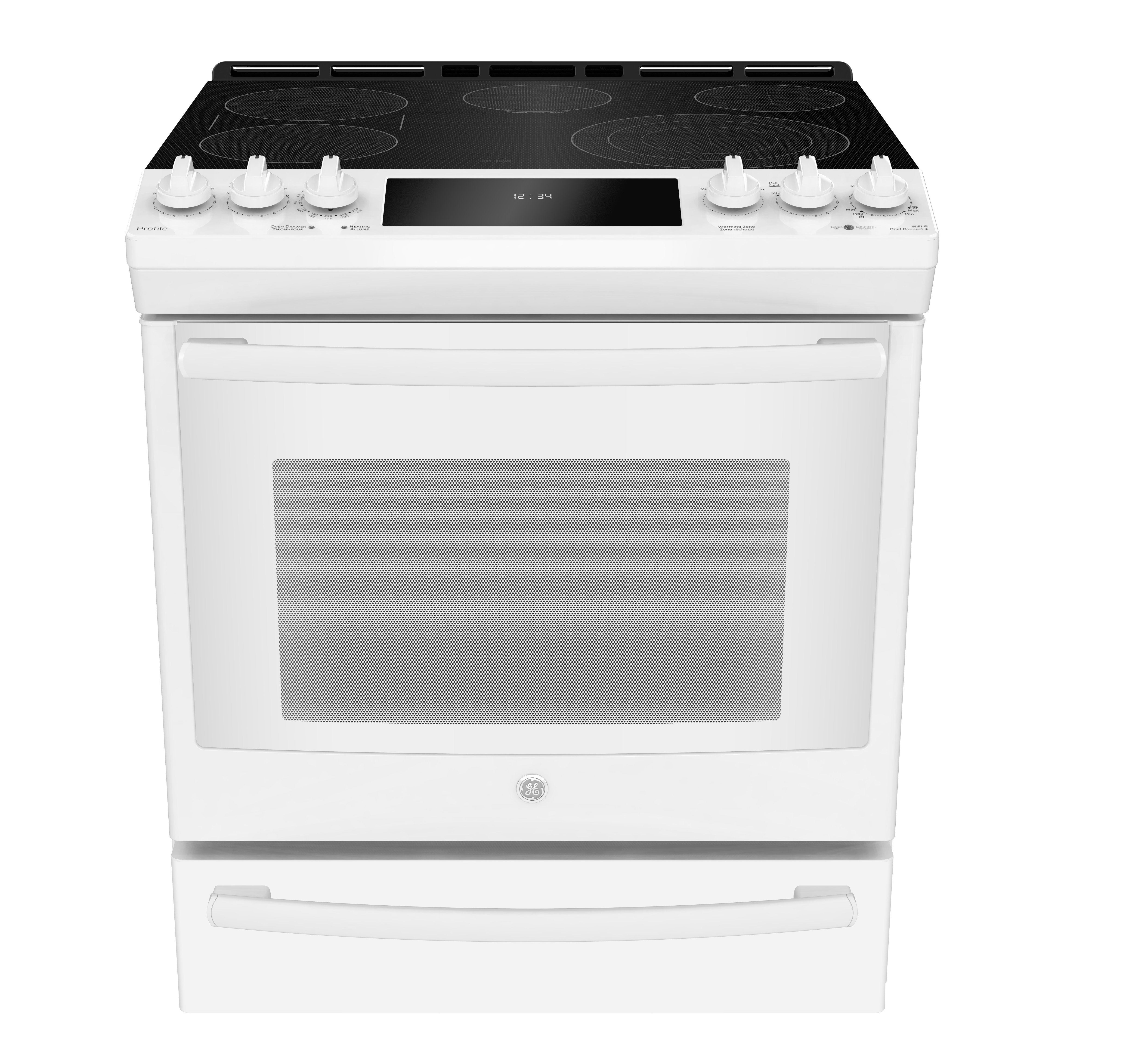 Ge Profile Front Control 30 6 3 Cu Ft Slide In Electric Range