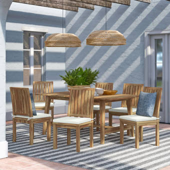 Latitude Run Ianthe Metal And Pvc Coated Polyester 7 Piece Dining Set Wayfair