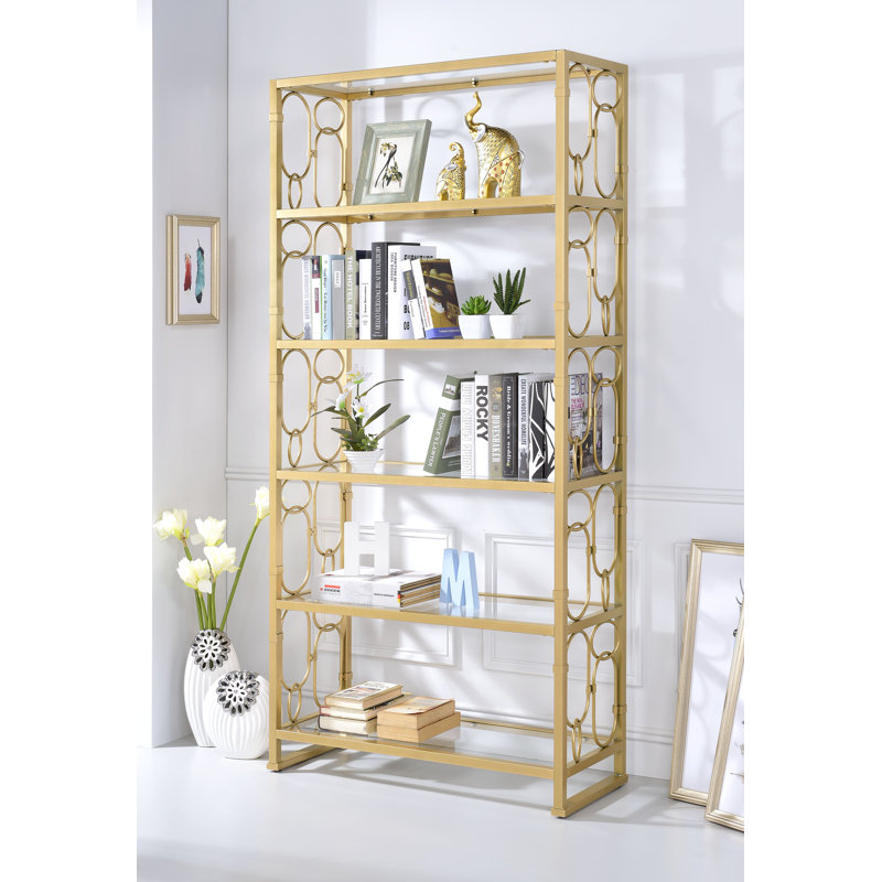 Everly Quinn Borum Etagere Bookcase | Wayfair