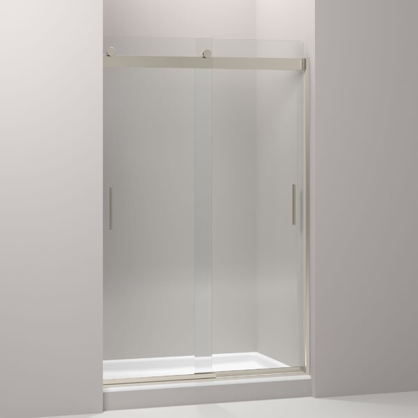 Levity 47.63 x 74 Double Sliding Shower Door with Blade Handles with CleanCoat® Technology by Kohler