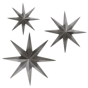 Metal Star Wall Decor Wayfair 3 Piece Metal Stars Wall Décor Set
