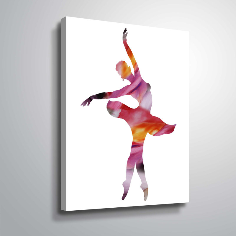 Harriet Bee Lecuyer Watercolor Ballerina Silhouette I Graphic Art Print On Canvas Wayfair