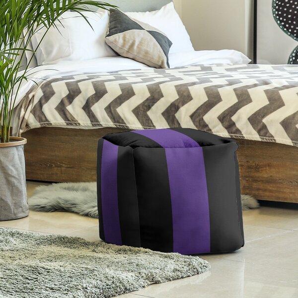 Evanston Cat Stripes Cube Ottoman By East Urban Home