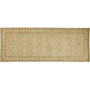 One-of-a-Kind Oushak Hand-Knotted Beige Area Rug