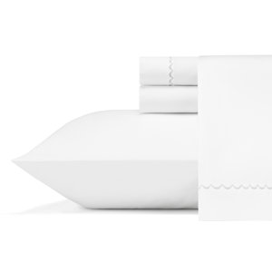 WV Simple Scallop 300 Thread Count 100% Cotton Sheet Set
