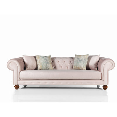 Umana Sofa Canora Grey Fabric: Cream Linen Blend