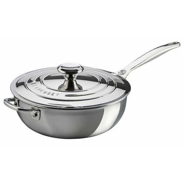 Stainless Steel 3.5 Qt. Saucier Pan with Lid by Le Creuset