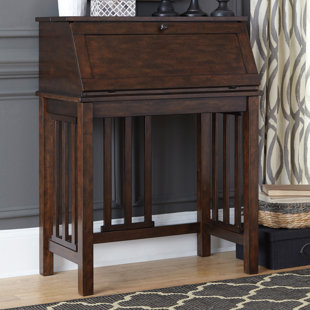 Small Wooden Desks You Ll Love Wayfair Nimmons Drop Front Secretary Desk