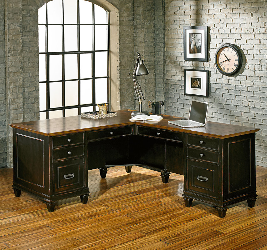 Kathy Ireland Home By Martin Furniture Hartford 3 Piece L Shaped Hartford 3 Piece L Shaped Desk Office Suite