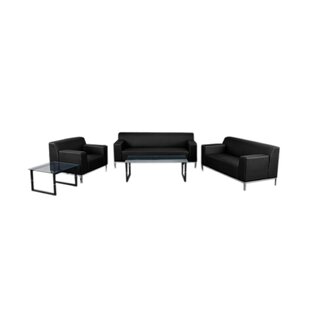 Feldkamp Reception 3 Piece Leather Living Room Set by Latitude Run®