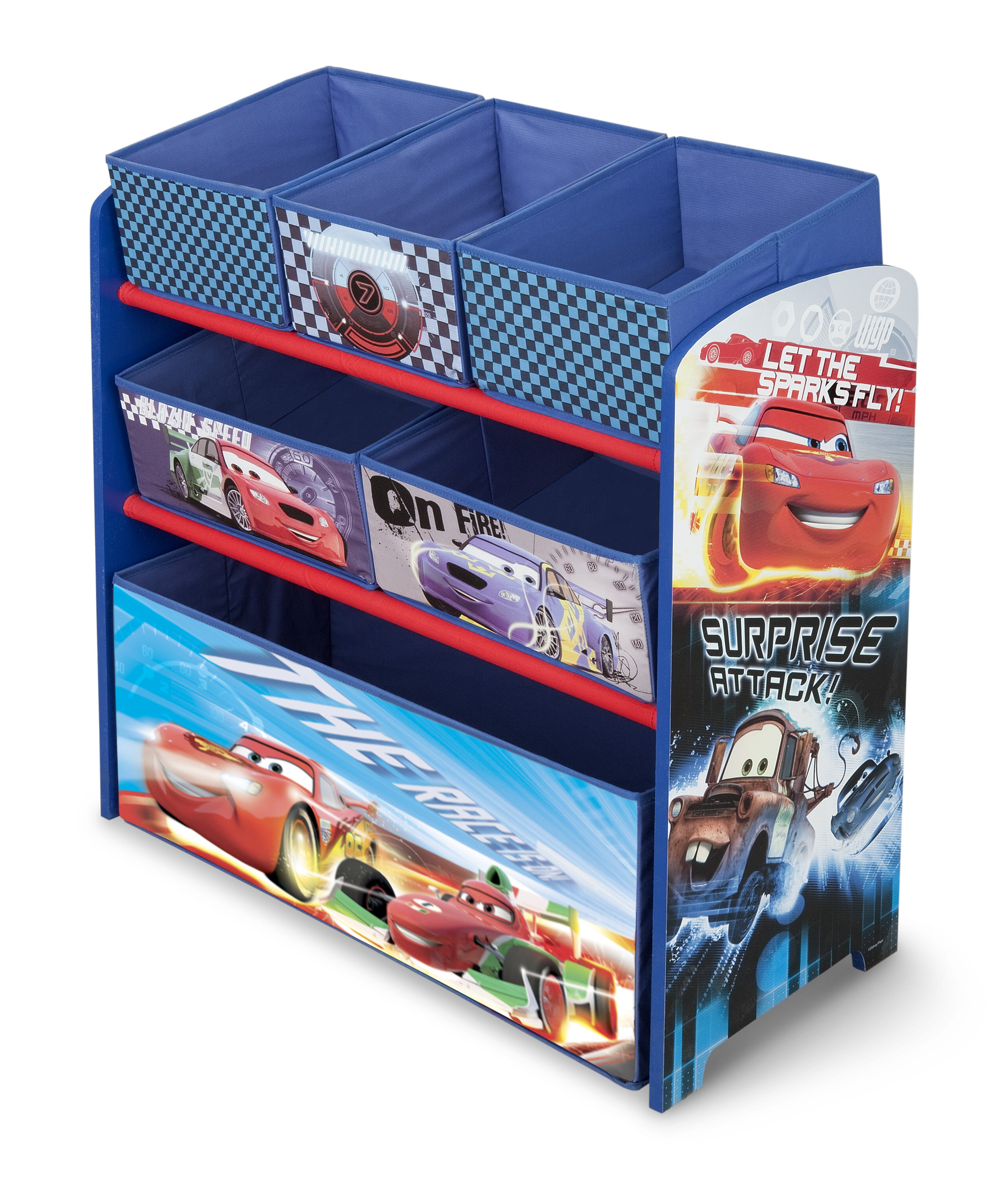 cars multi bin toy organizer