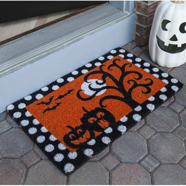 Chesley Frightful & Delightful Handwoven Coconut Fiber Doormat by The Holiday Aisle