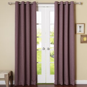 Zuma Linen Solid Semi-Sheer Thermal Grommet Curtain Panel (Set of 2)