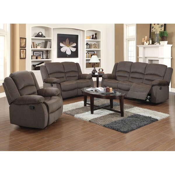 Maxine Reclining 3 Piece Living Room Set by Red Barrel Studio