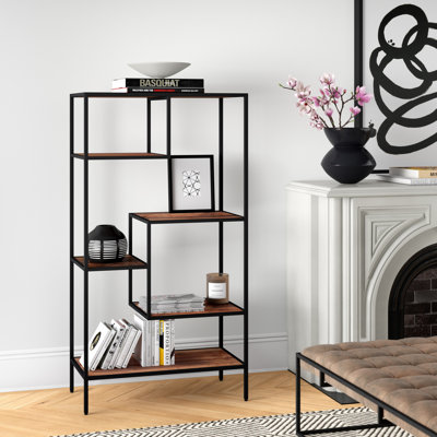 Dima Reclaimed Wood Etagere Bookcase Mercury Row®