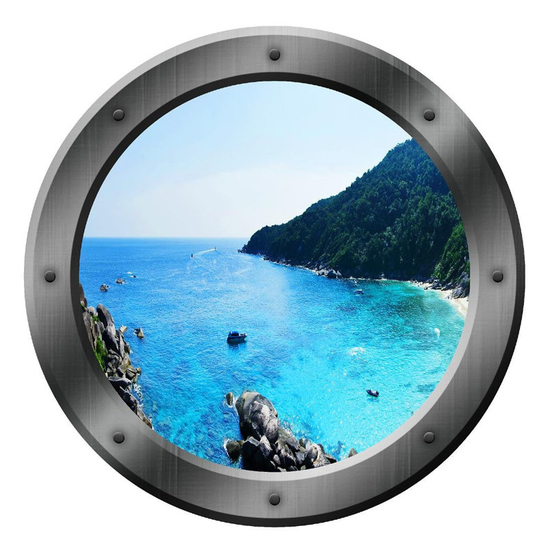 East Urban Home Nature Sea View Ocean Porthole Wall Decal Wayfair