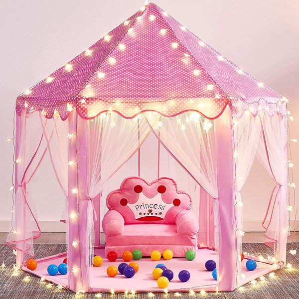 Princess Tent Princess Castle Play Tents for Girls with Warm Star Lights 55'' X 53'' Large Playhouse Upgraded Unicorn Design Play Tents for Girls Indoor & Outdoor Tent for Kids Princess Tent Princess Castle Play Tents for Girls with Warm Star Lights 55'' X 53'' Large Playhouse Upgraded Unicorn Design Play Tents for Girls Indoor & Outdoor Tent for Kids