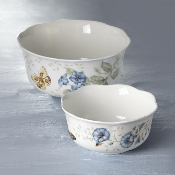 Butterfly Meadow Nesting Bowl / Soup Bowl (Set of 2) by Lenox