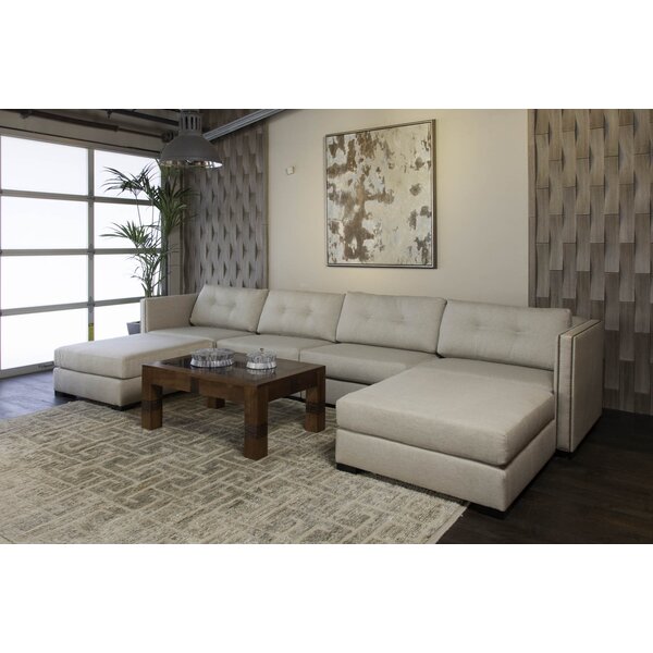 Timpson Buttoned U-Shape Double Chase Modular Sectional By Latitude Run