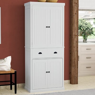 August Grove Janessa 72 Inch Kitchen Pantry Finish White