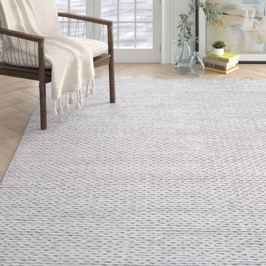 Adalaide Hand-Braided Wool Light Gray Area Rug