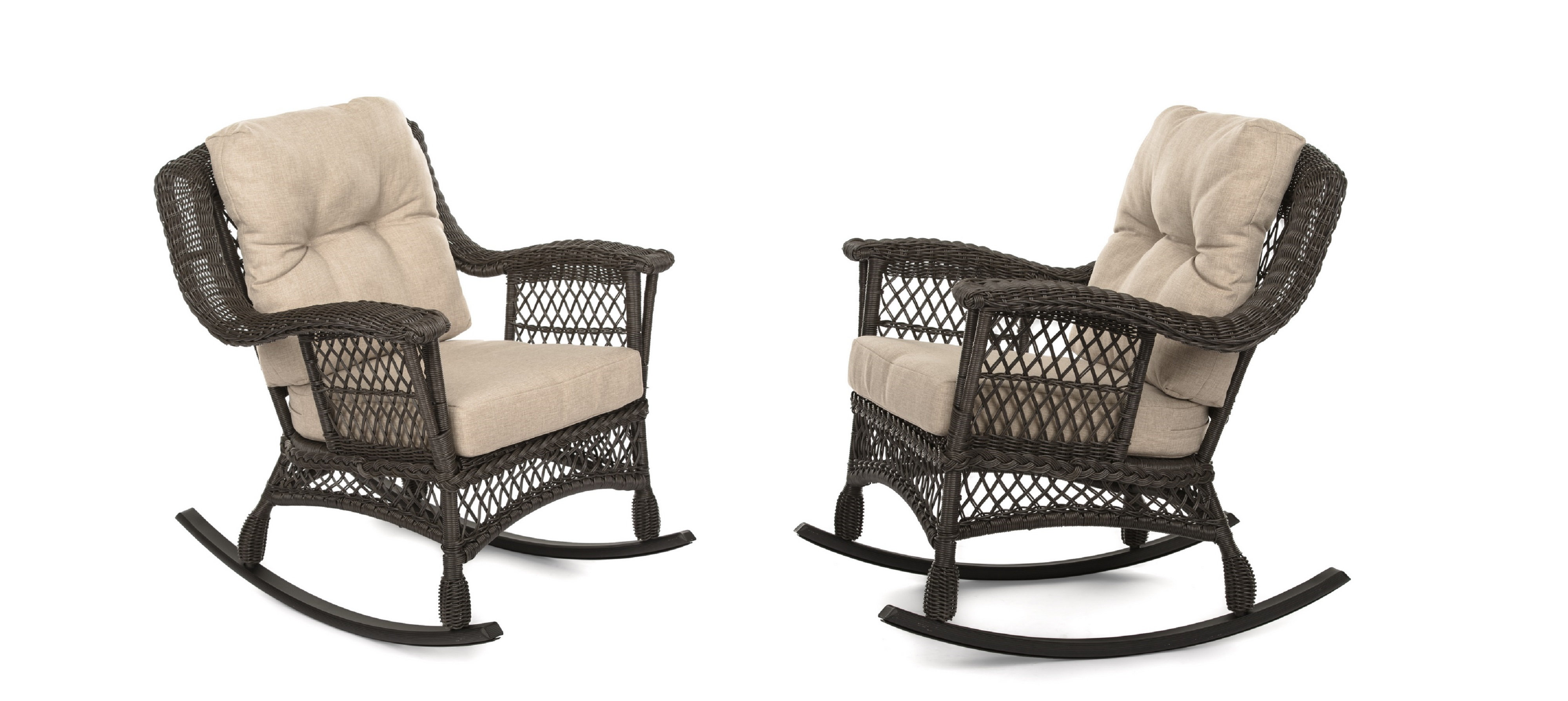 Highland Dunes Demps Outdoor Garden Rocking Chair With Cushions Demps Outdoor Garden Rocking Chair