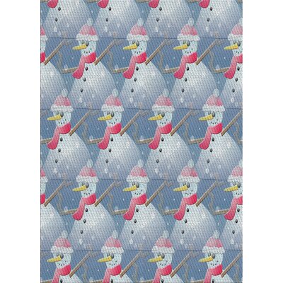 Patterned Blue/Red Area Rug East Urban Home Rug Size: Rectangle 7' x 10'