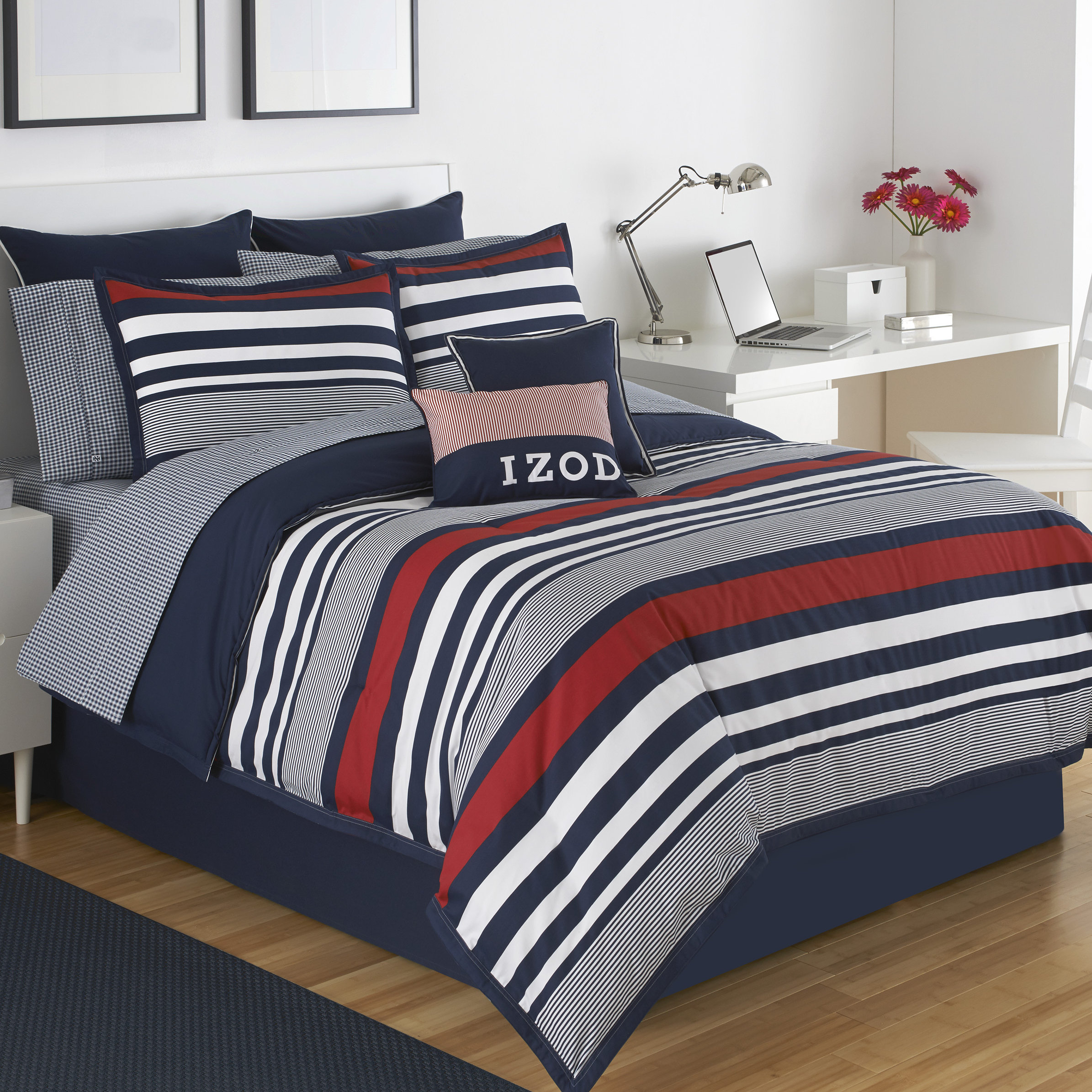 Izod Varsity Stripe Reversible Comforter Set Reviews Wayfair