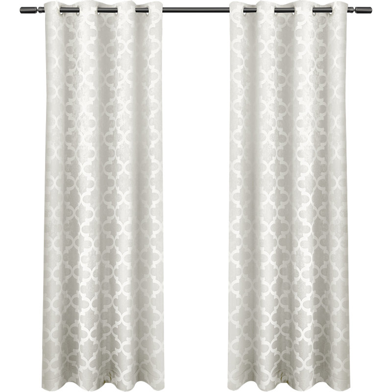Willa Arlo Interiors Britain Geometric Room Darkening Thermal Britain Geometric Room Darkening Thermal Grommet Curtain Panels