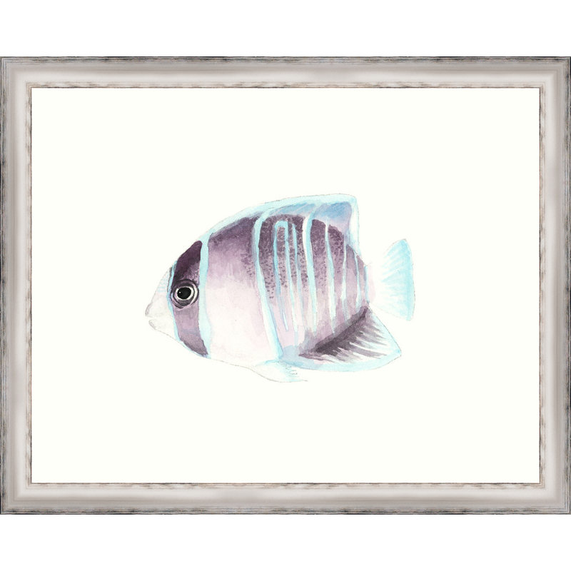 Ashton Wall Decor Llc Watercolor Tropical Fish Iii Framed
