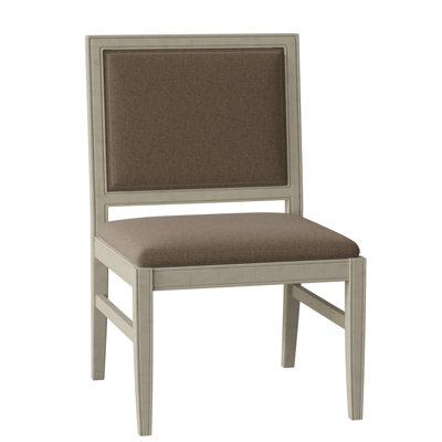 Gramercy Upholstered King Louis Back Side Chair Fairfield Chair Body Fabric: 8789 Bark, Frame Color: Almond Buff