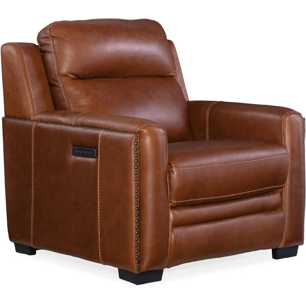 Aviator Leather Power Recliner By Hooker Furniture