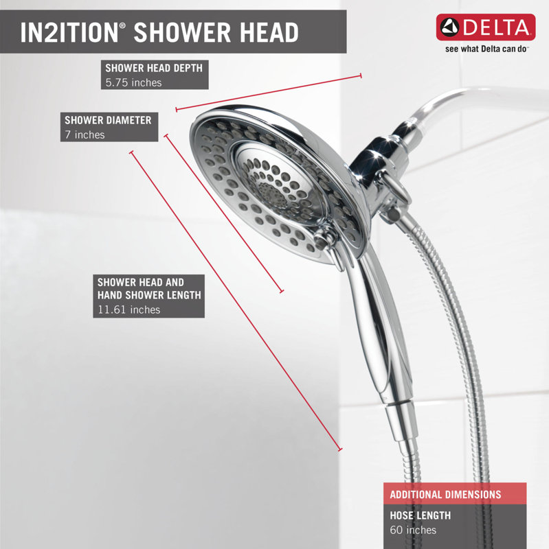 Delta Universal Showering Components 2 GMP Shower Head with In2ition