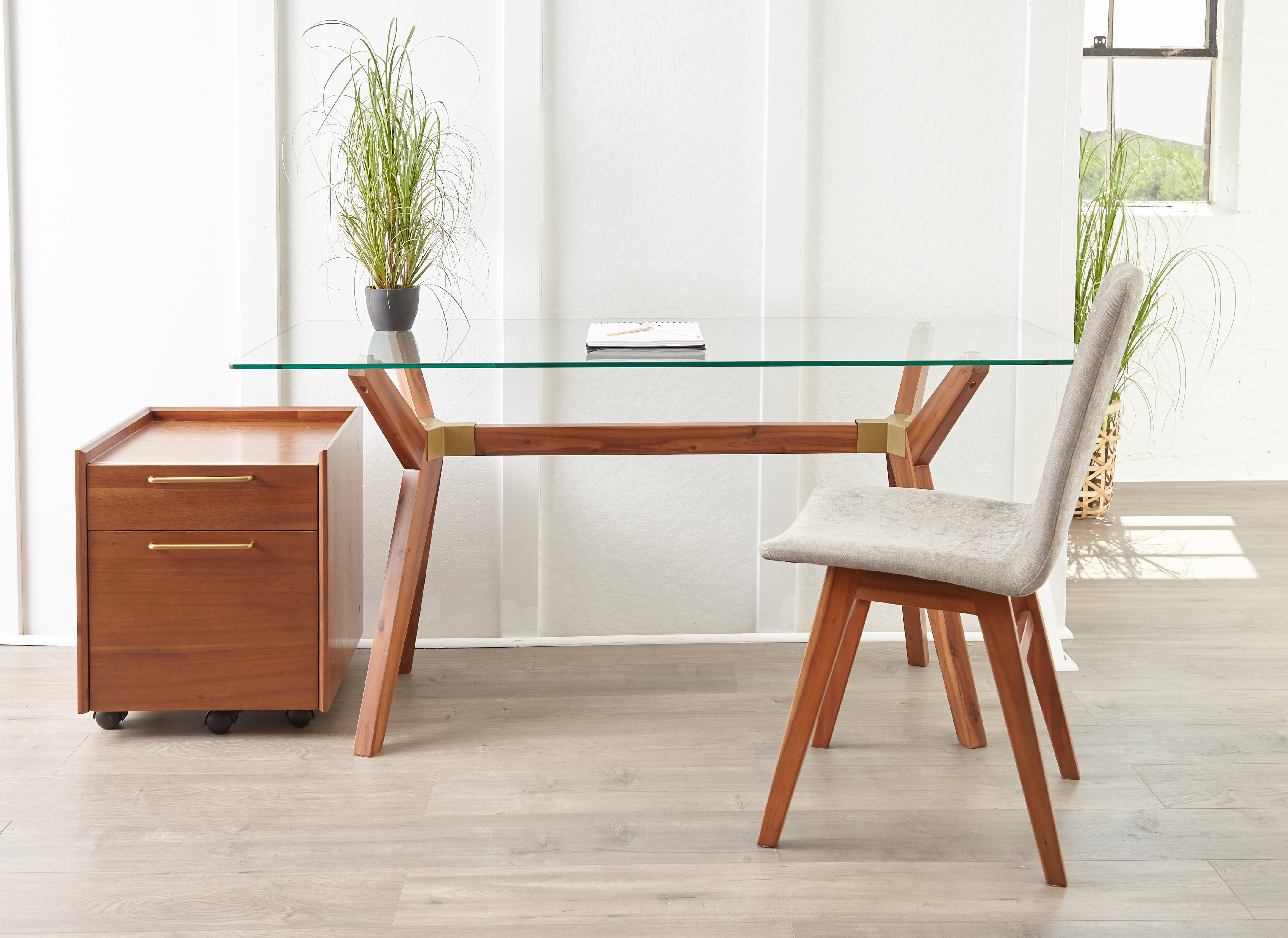 Moffitt Glass Writing Desk Reviews Allmodern