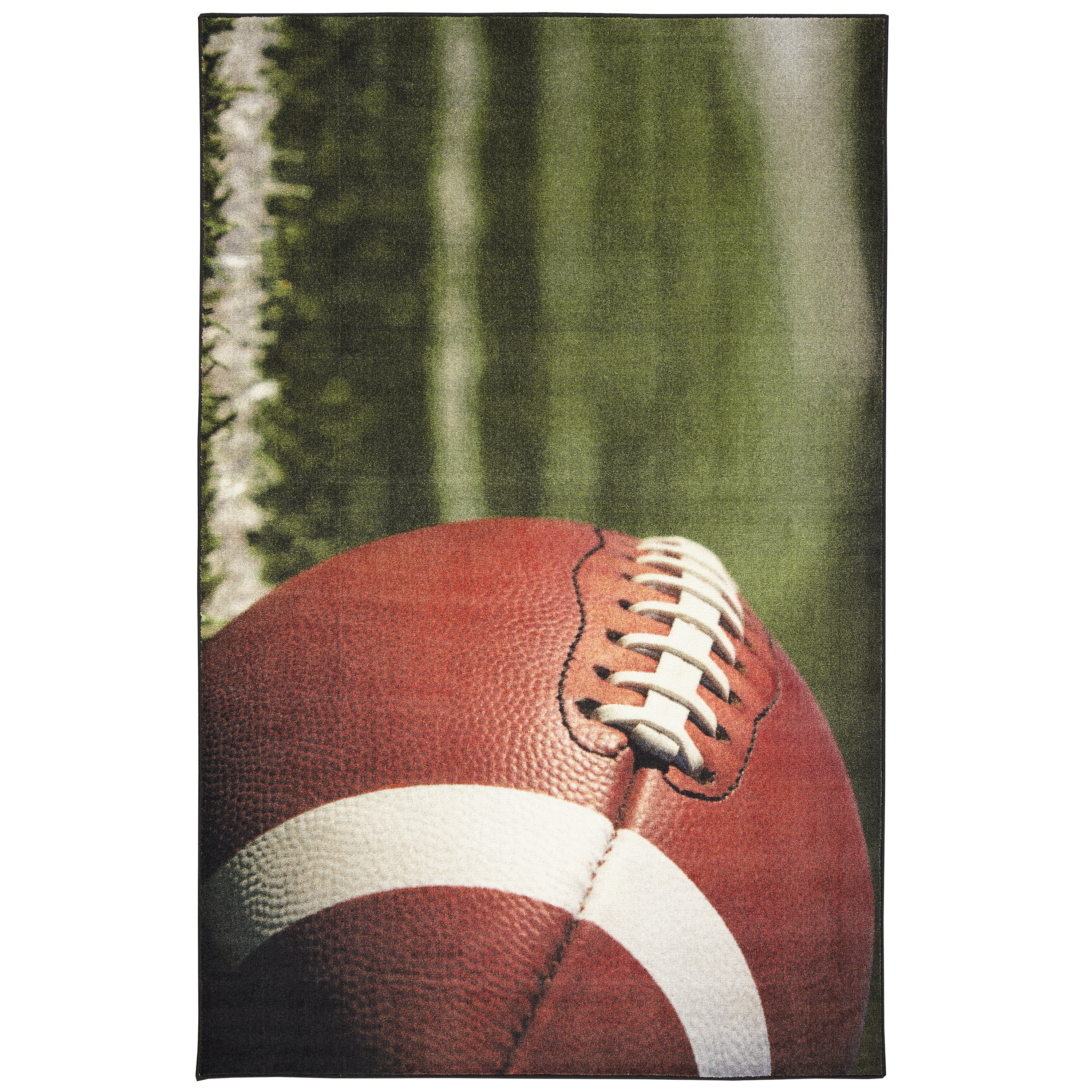 Football Pitch Velvet Soft Rug Blue