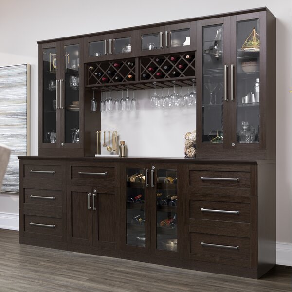 Home Series Shaker Style Back Bar with Wine Storage by NewAge Products