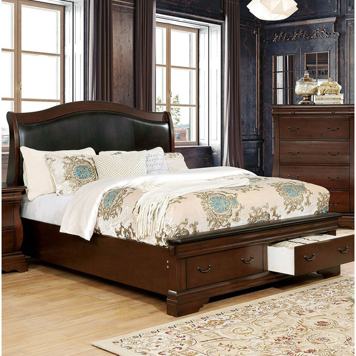 Astoria Grand Glasco Upholstered Storage Sleigh Bed Wayfair Ca